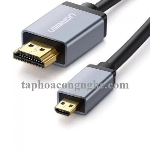 Ugreen 10143 3M màu Đen Cáp chuyển đổi Micro HDMI sang HDMI thuần đồng cao cấp HD109 30010143